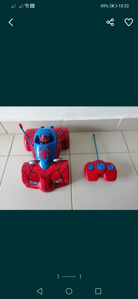 Brinquedo carro homem aranha