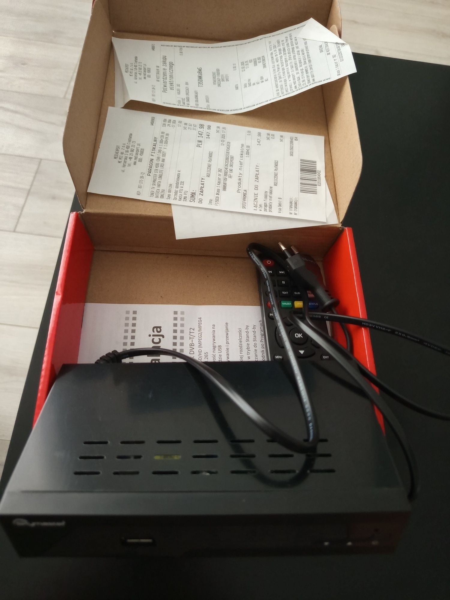 Dekoder DVB-T2 Nowy z gwarancją