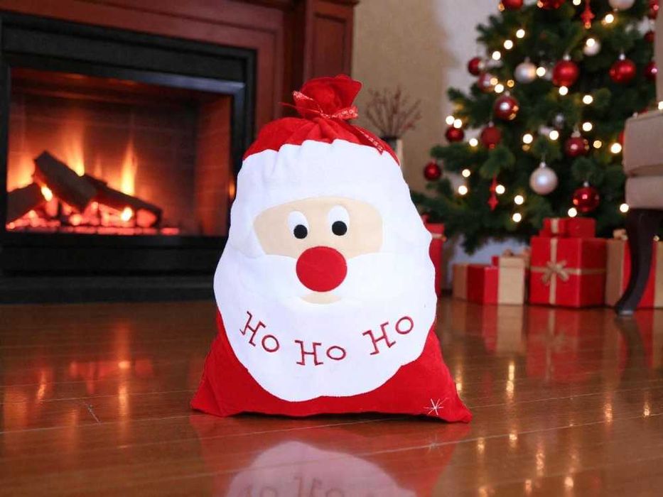 Worek świąteczny mikołaja na prezenty duży torba