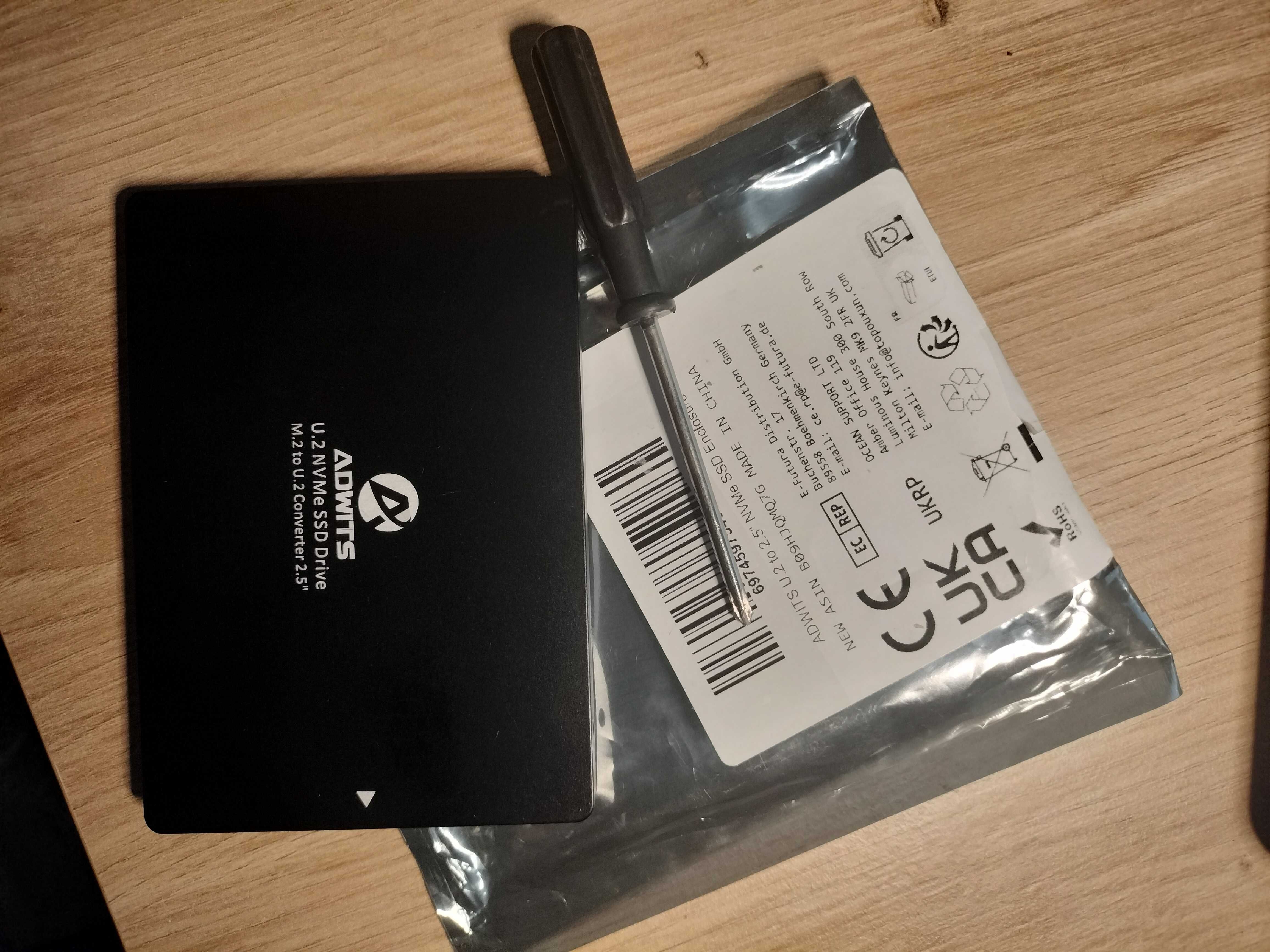 ADWITS Obudowa dysku twardegp U.2 na NVMe SSD, spp668