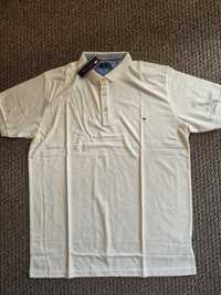 Koszulka polo męska rozmiar 3XL logowana Tommy Hilfiger ecru