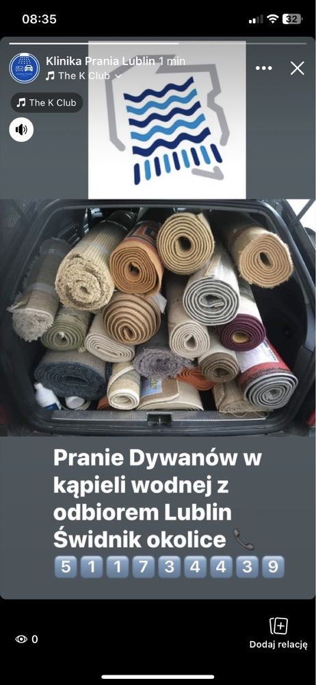 Pranie Dywanów i Wykładzin LUBLIN okolice