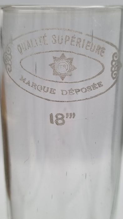 Stara, duża mosiężna lampa naftowa Marque Depose