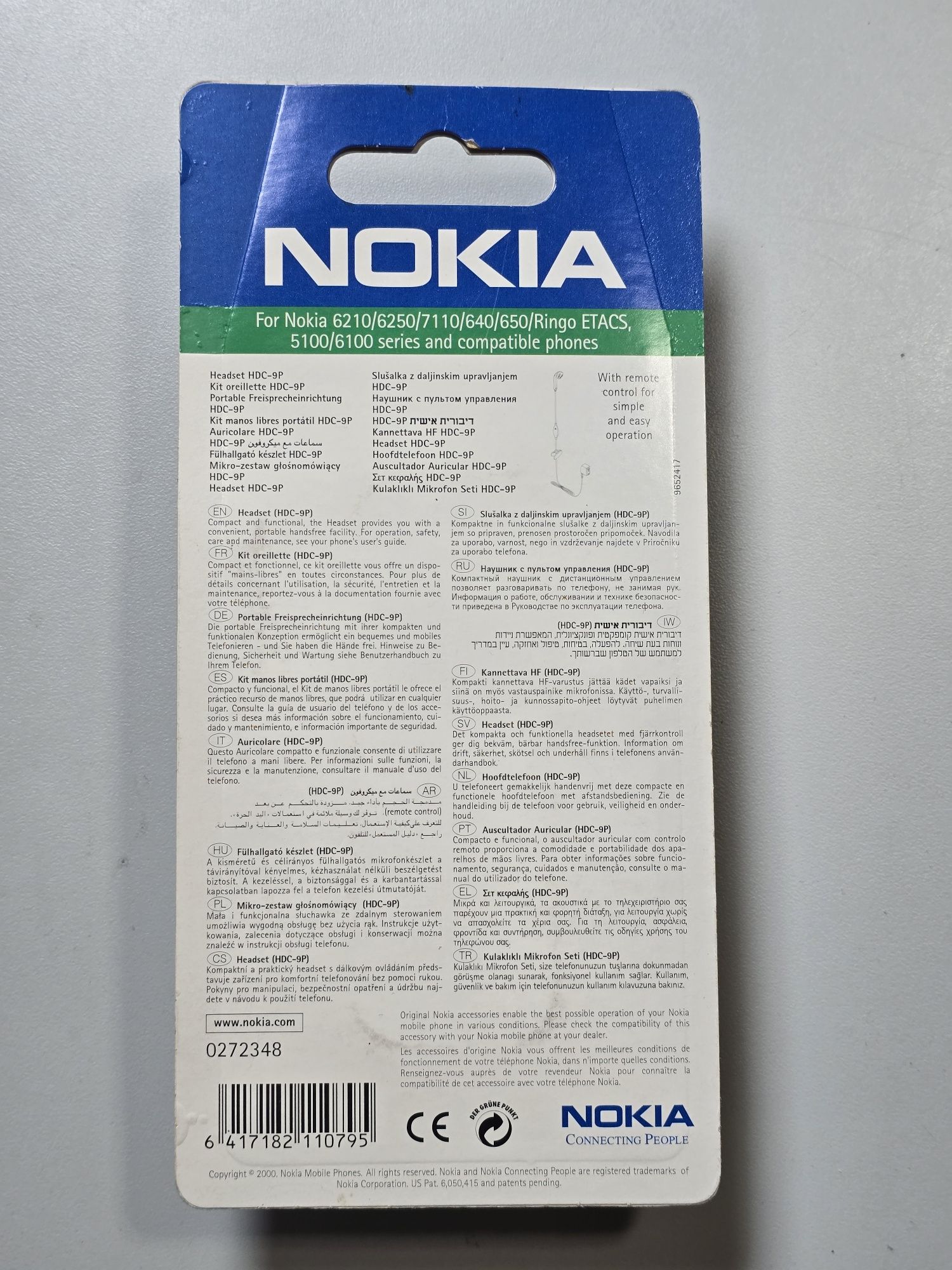 Auricular Nokia HDC-9P