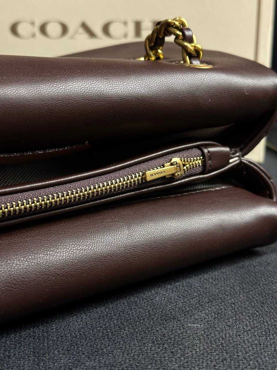 Жіноча сумка Coach , шоколадна сумка