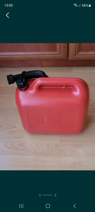 Kanister  10l z lejkiem nowy
