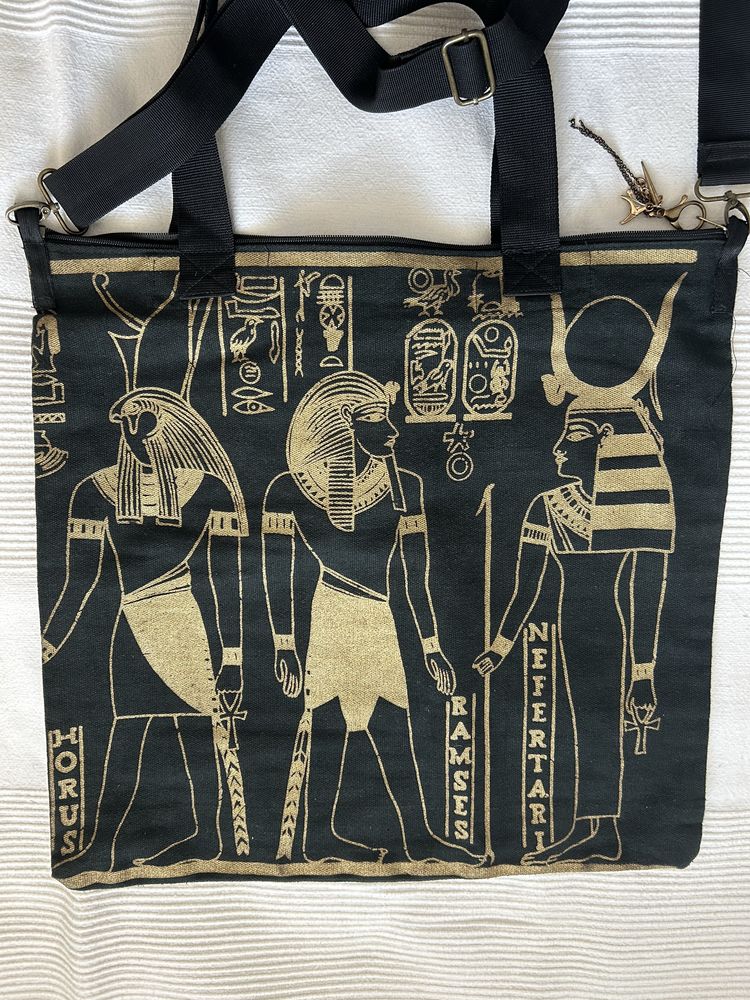 Duża oryginalna torba shopper egipski design