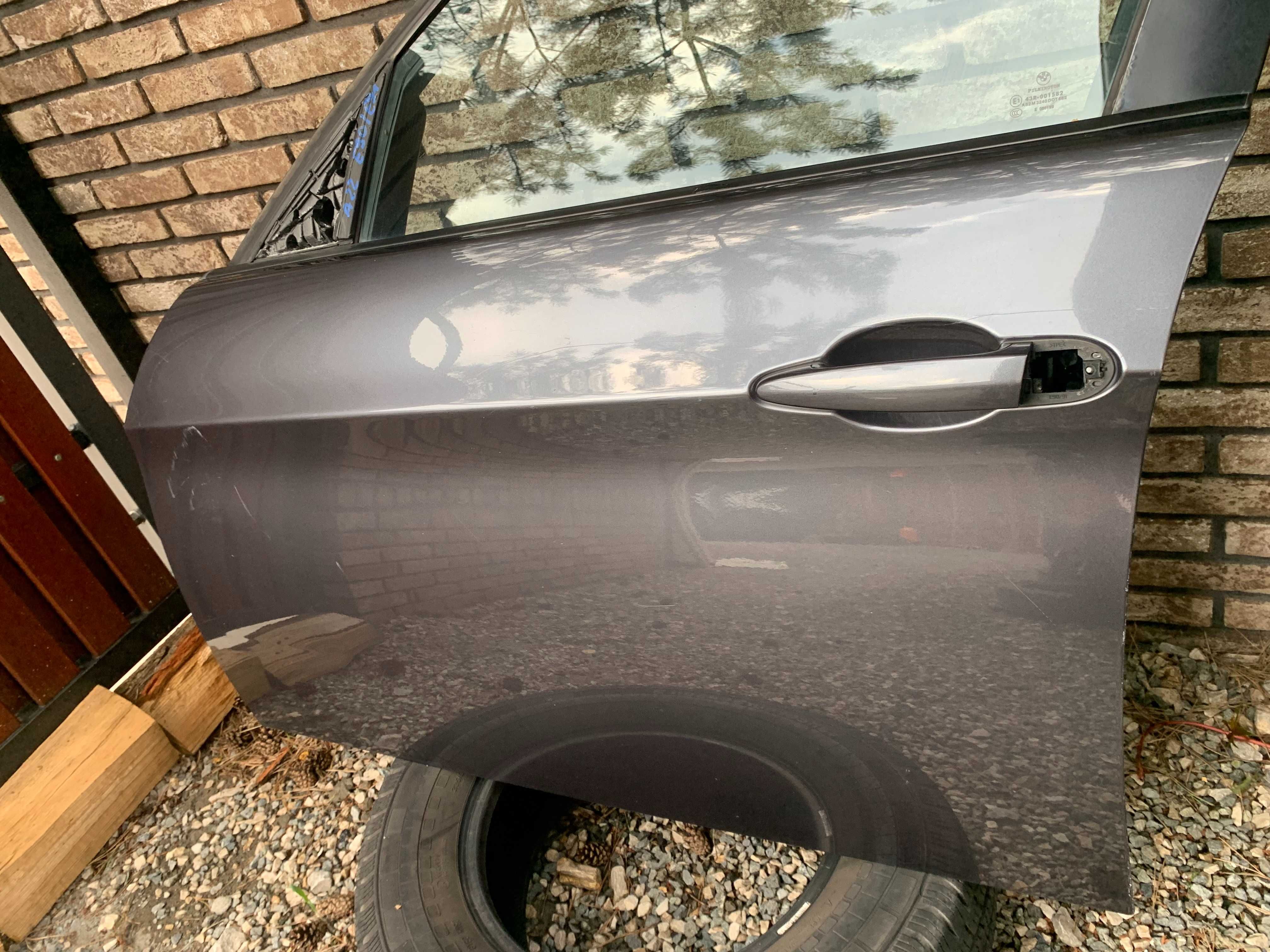 Bmw 3 e90 e91 drzwi lewe lewy przód sparkling graphite A22/7