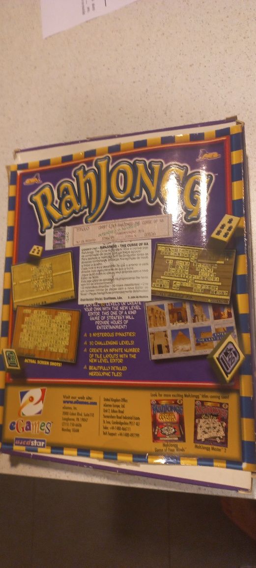 Jogo PC com caixa e manuais Egypcian Rahjongg
