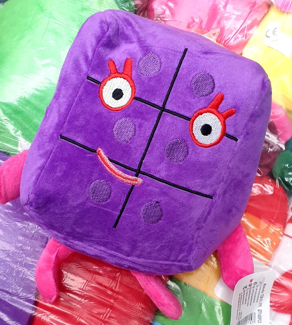 Cyfra 6 pluszak maskotka Numberblocks nauka cyferek