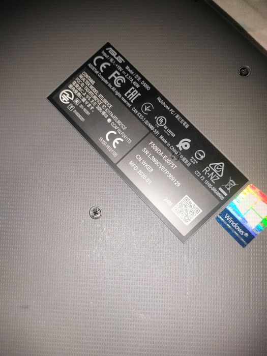 Uszkodzony Laptop Asus notebook D509D