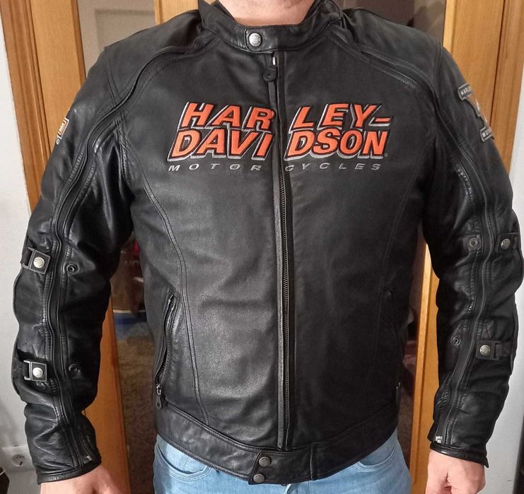 casaco em pele harley davison