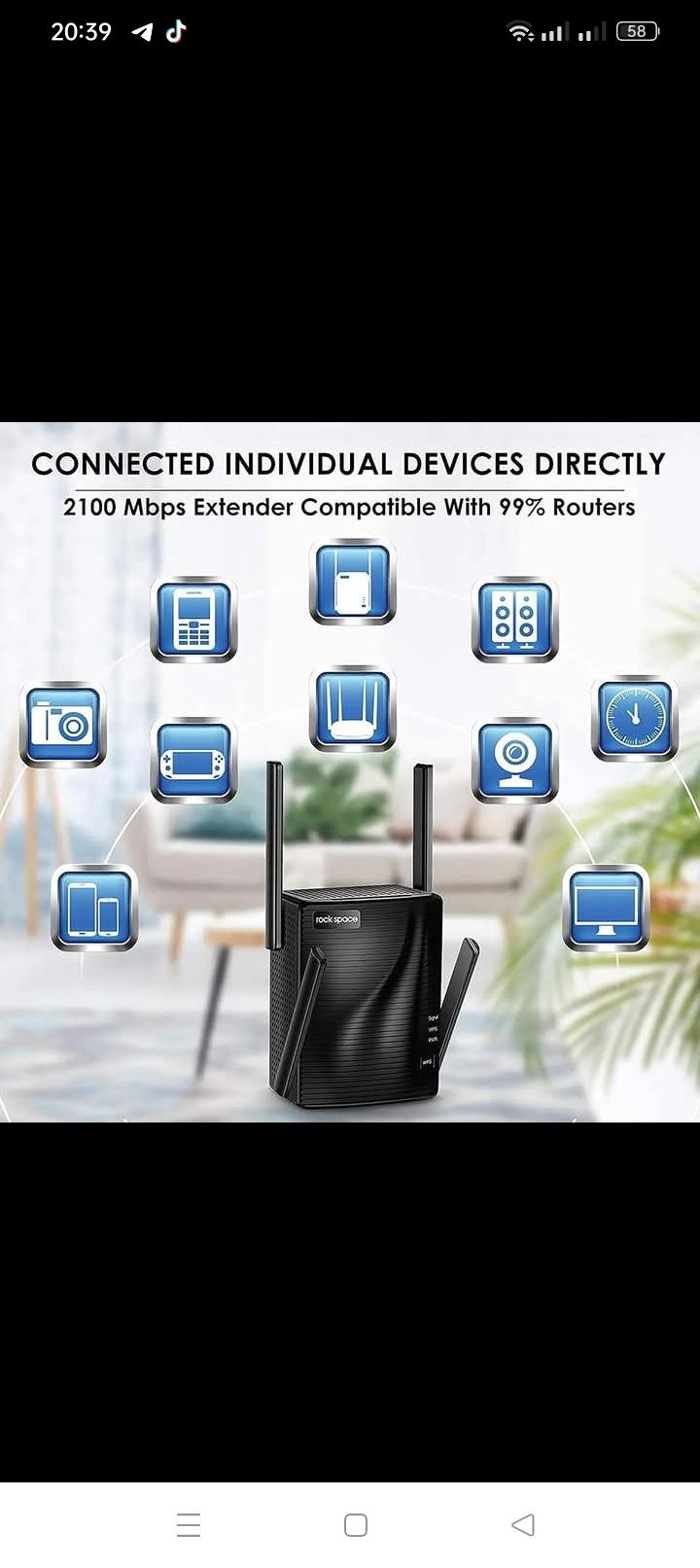 Ретранслятор Rockspase AC2100. WiFi