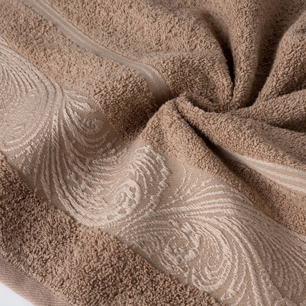 Ręcznik Sylwia 1/50x90 brązowy ciemny frotte z żak
