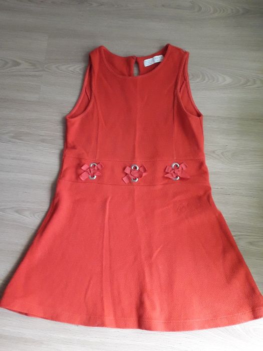 Vestido de Verão vermelho 9/10 Anos da Zara