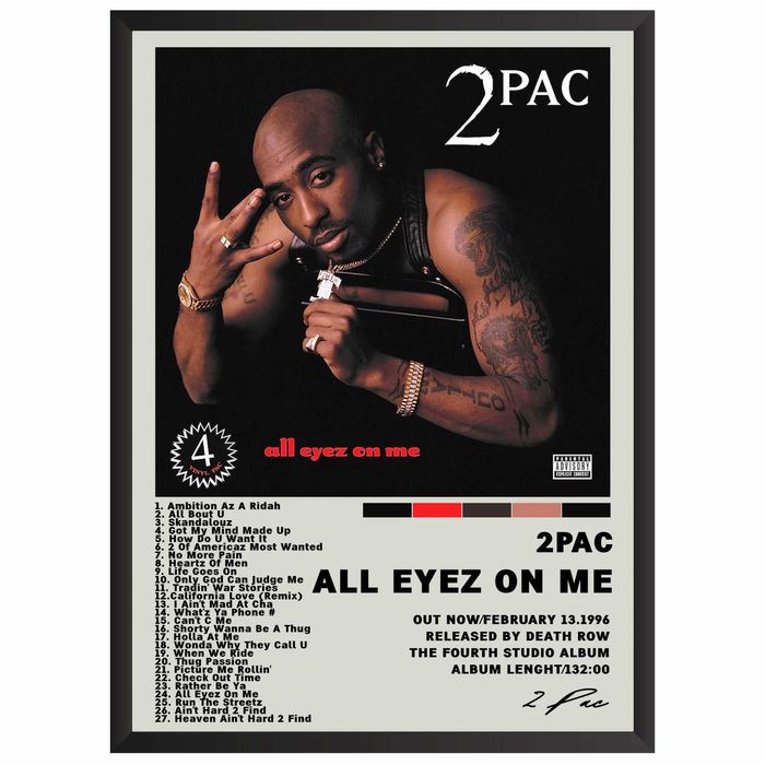 2pac all eyez on me Plakat Obraz z albumem prezent