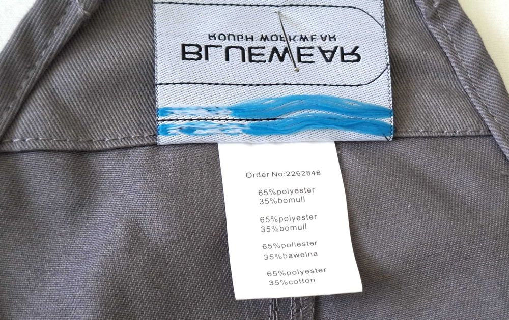 Spodnie robocze BLUEWEAR; ogrodniczki monterskie. Rozmiar 54. NOWE