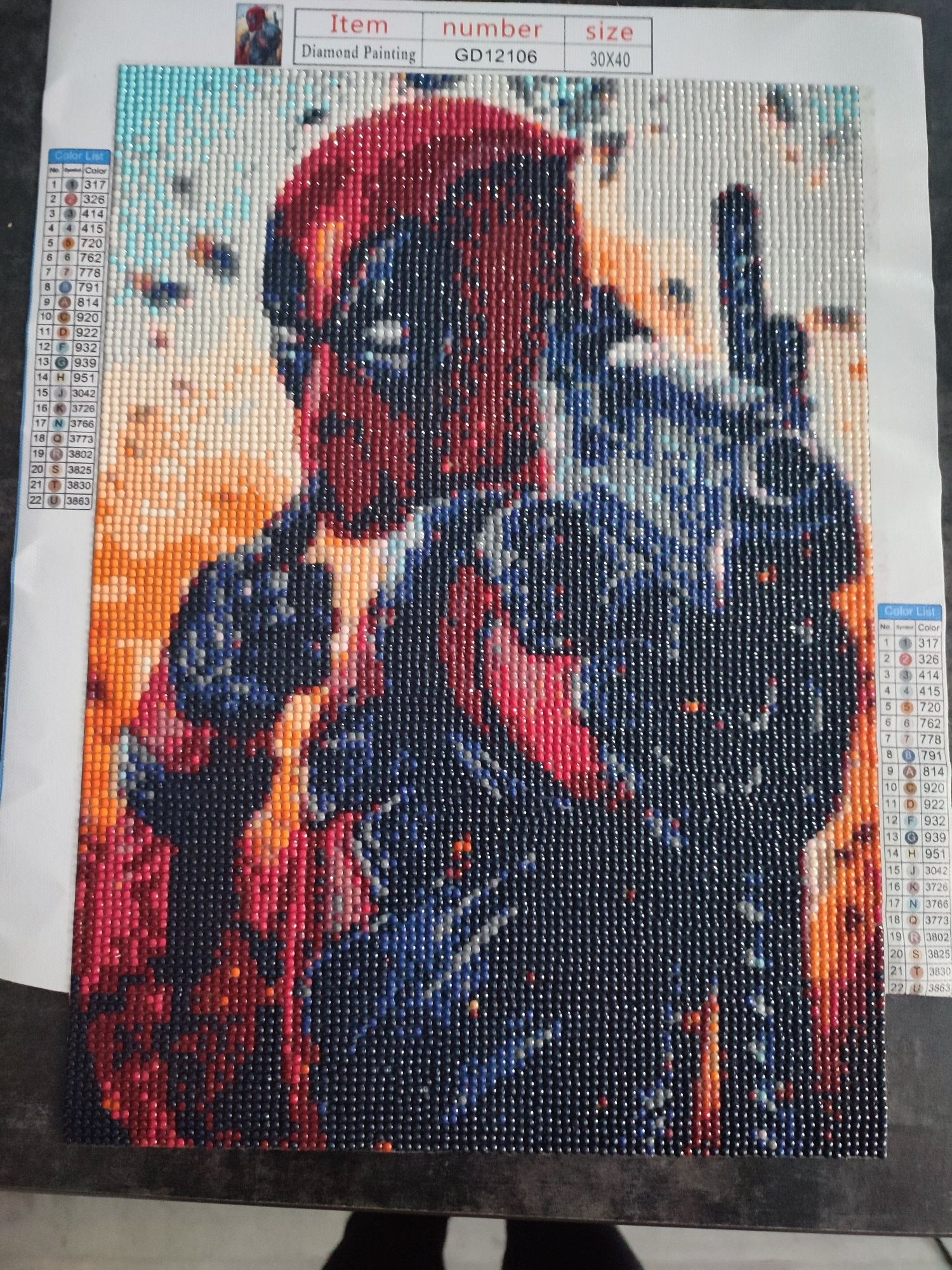 Dead pool obraz z cyrkoni 25 x 35 cm ( powierzchnia cyrkoni )