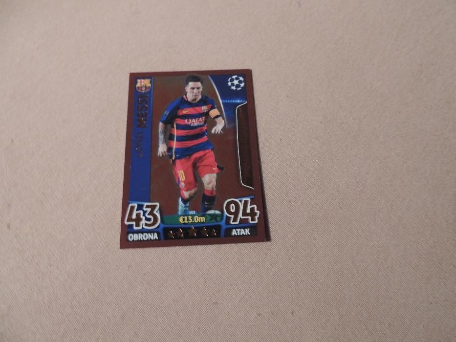 limited edition brązowa MESSI champions league 15/16 TOPPS