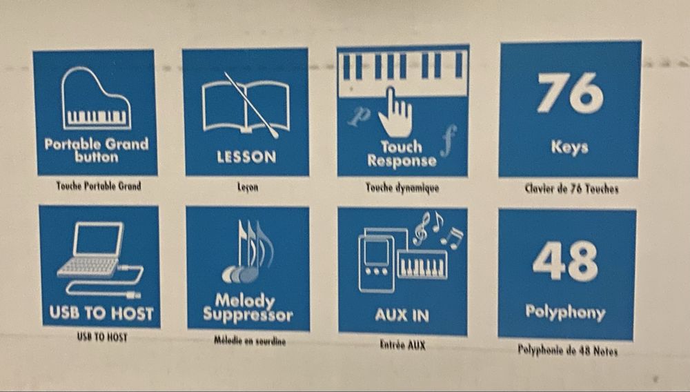 Piano teclado Yamaha EW300 76 teclas