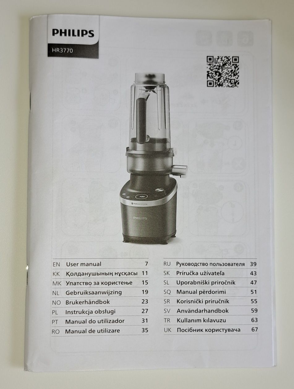 Blender Kielichowy PHILIPS Flip&Juice HR3770/10 z Modułem Sokowirówki