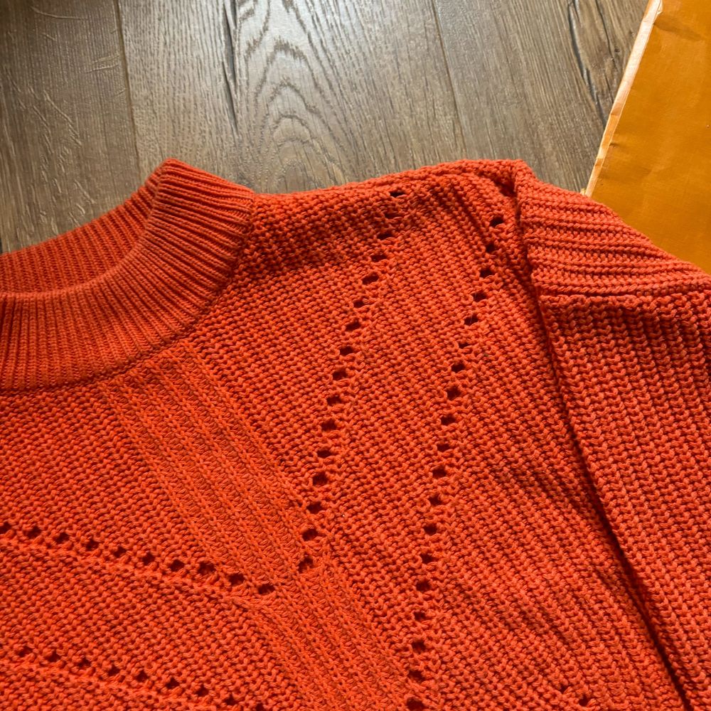 Pomarańczowy damski sweter Mustang XS gruby zimowy boho retro śliczny