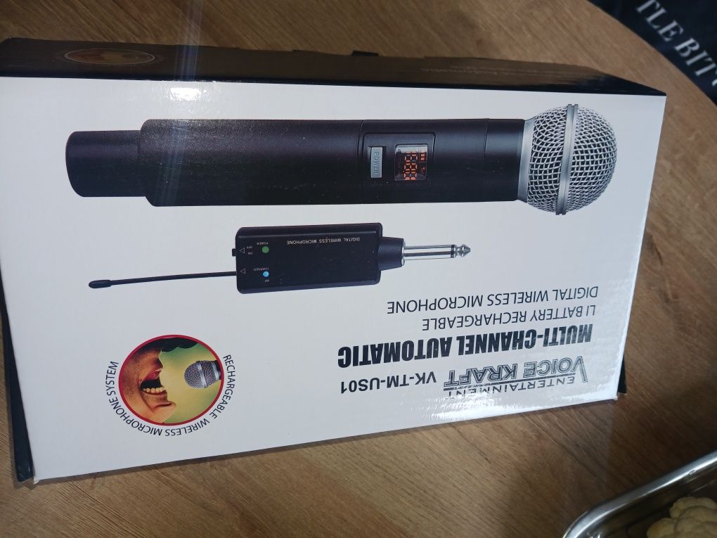 Profesjonalny mikrofon bezprzewodowy z akumulatorem uhf nowy