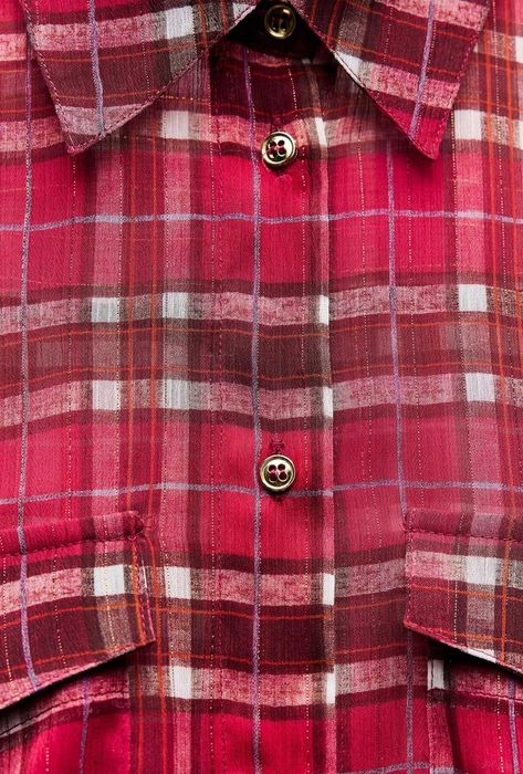 Жіноча сорочка Zara червона бордова святкова р М