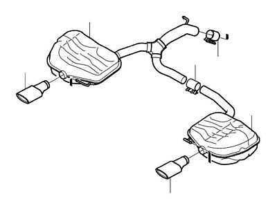 *ORIGINAL* Ponteiras de escape Volvo S80 / XC70