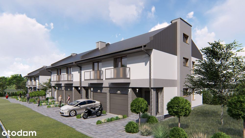 Nowoczesny segment z ogródkiem i garażem | Modrzewiowa Park | Masłów