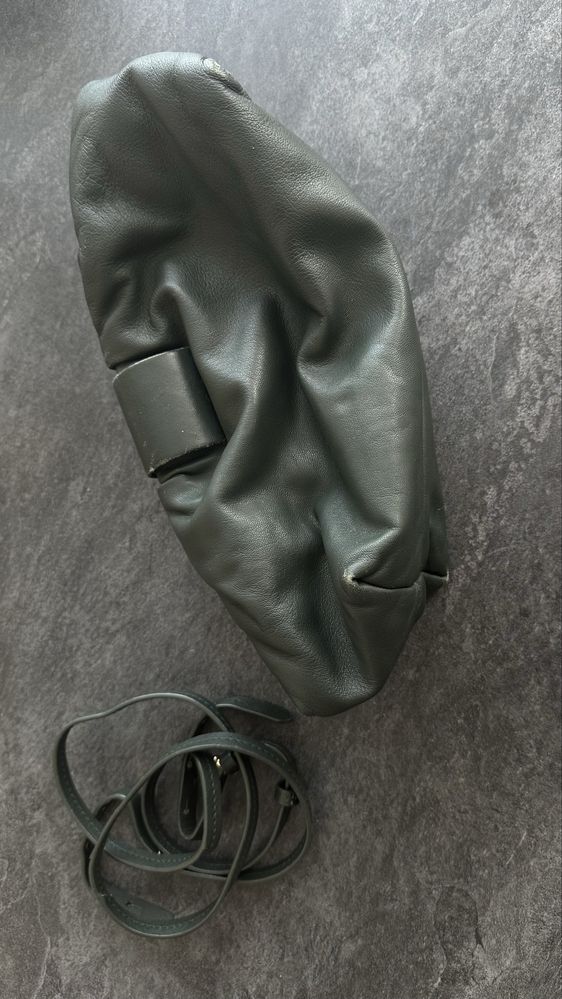 Шкіряна кожаная сумка клатч massimo dutti