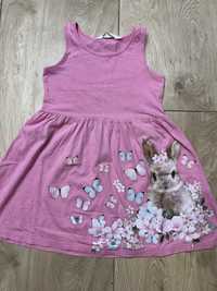 Sukienka z królikiem H&M rozm. 1110/116