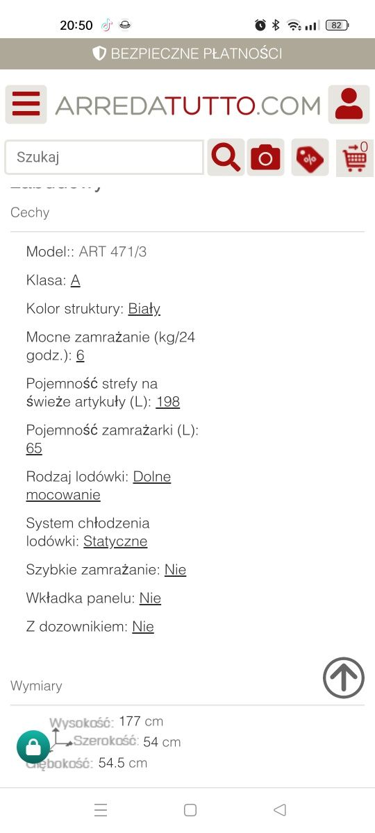 Lodówka do zabudowy Whirlpool