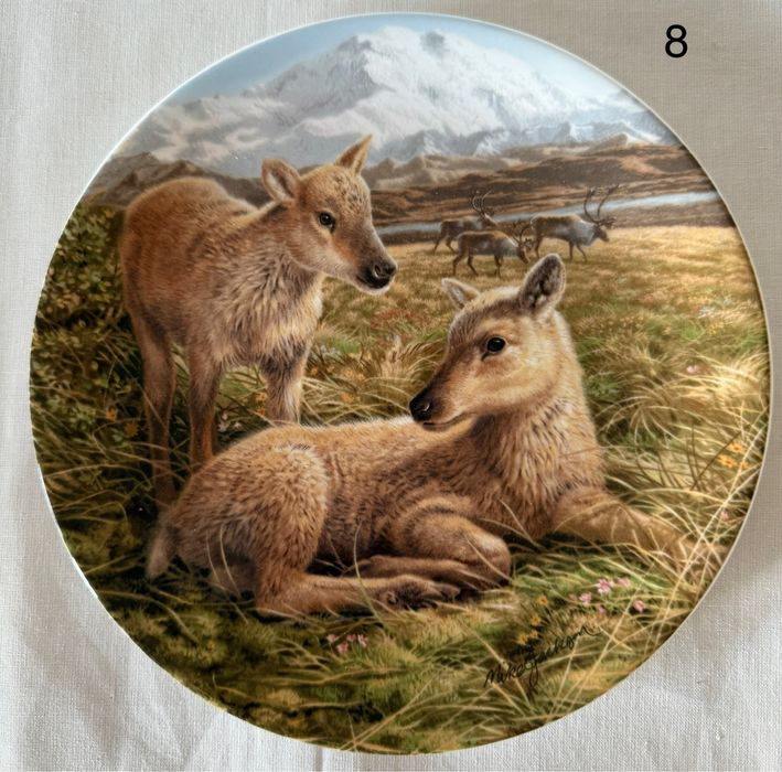 Колекція вінтажних тарілок Краса полярної дикої природи.