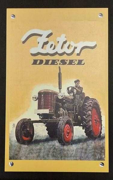 Tablica PRL Zetor Diesel traktor ciągnik tablica pcv