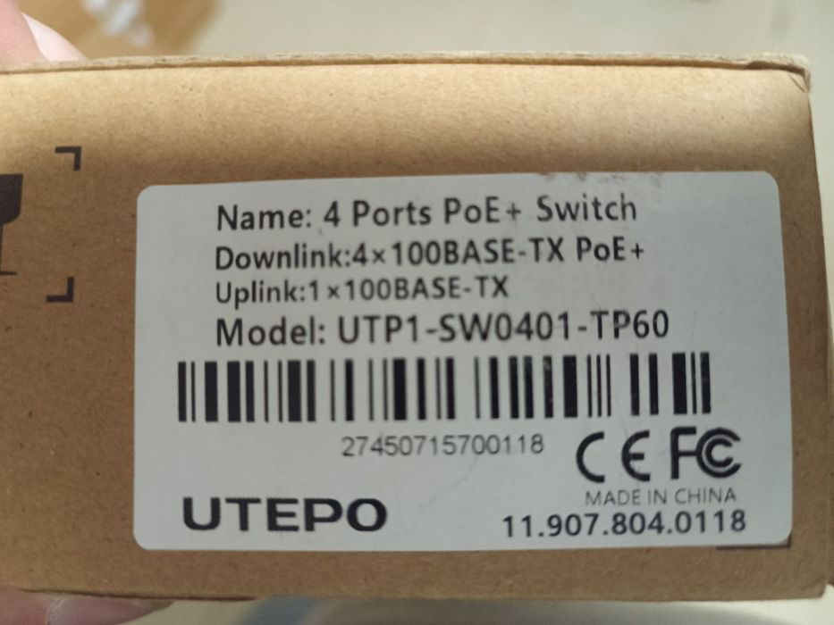 UTP1-SW0401-TP60 Utepo POE комутатор