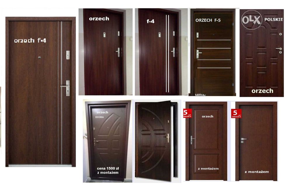 Drzwi WEJŚCIOWE zewnętrzne z montażem ,wewnątrzklatkowe akustyczne