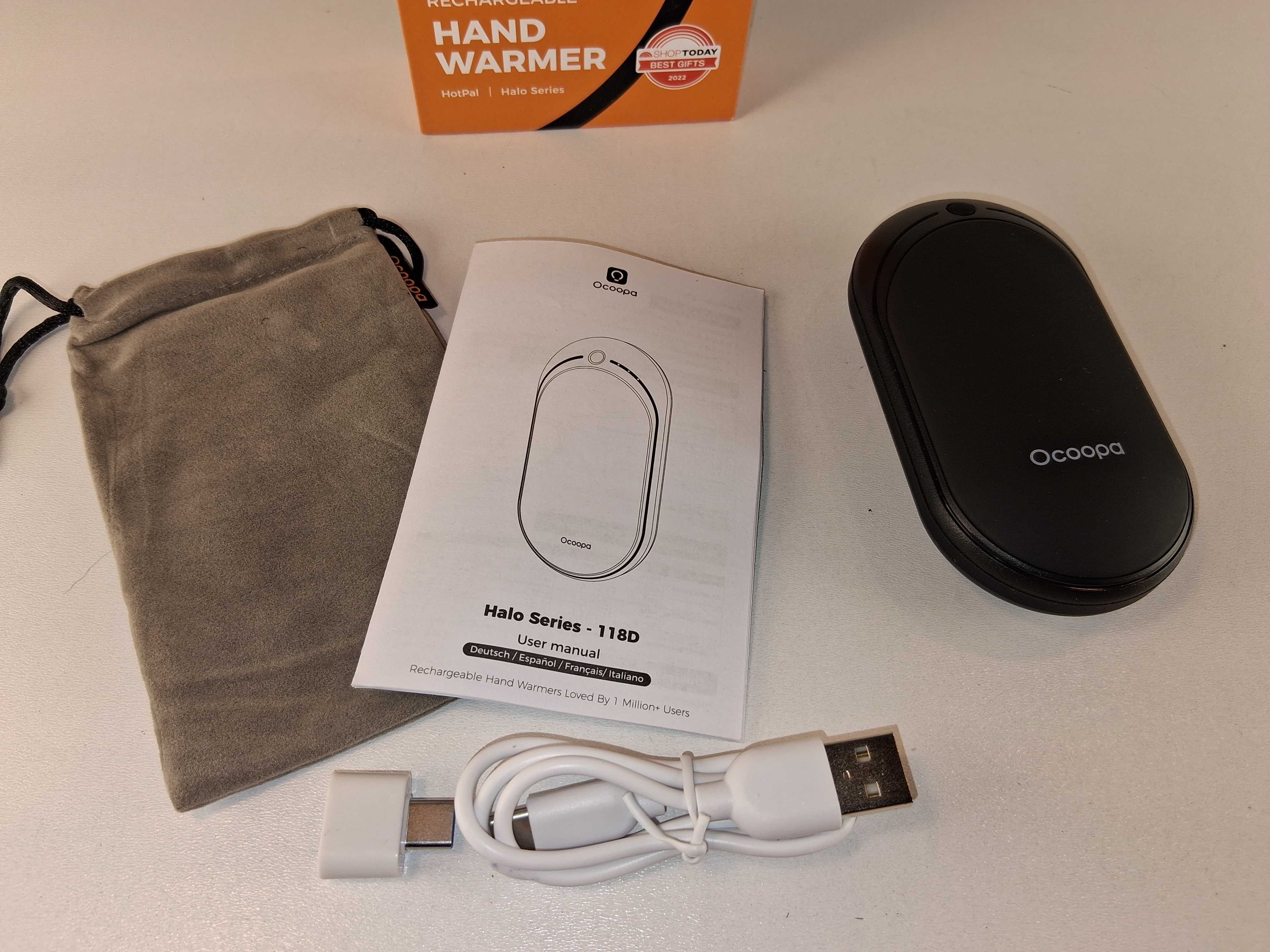 E007 OCOOPA Halo Series-118D Ogrzewacz Dłoni Power Bank 5200 mAh