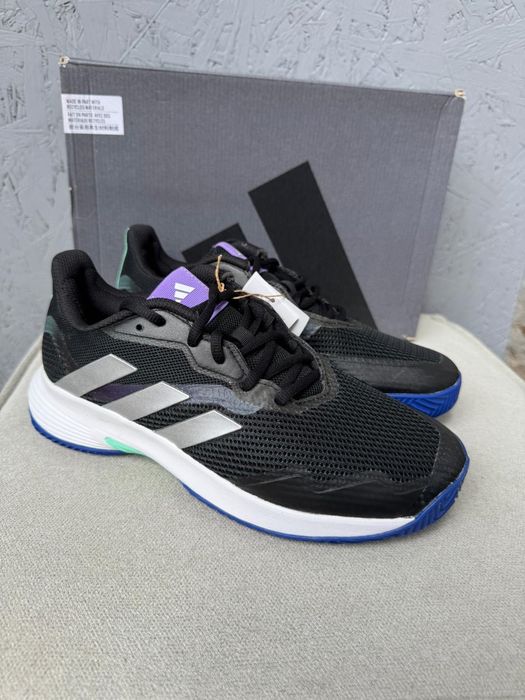 Nowe sneakersy damskie ADIDAS CourtJam Control W Clay czarne 40 2/3