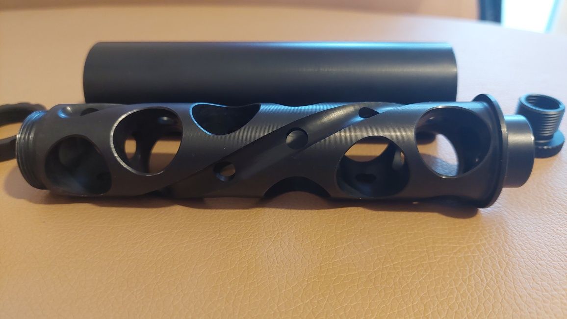 Tłumik aluminiowy 15cm gwint 1/2 20 (UNF) lub 5/8-24