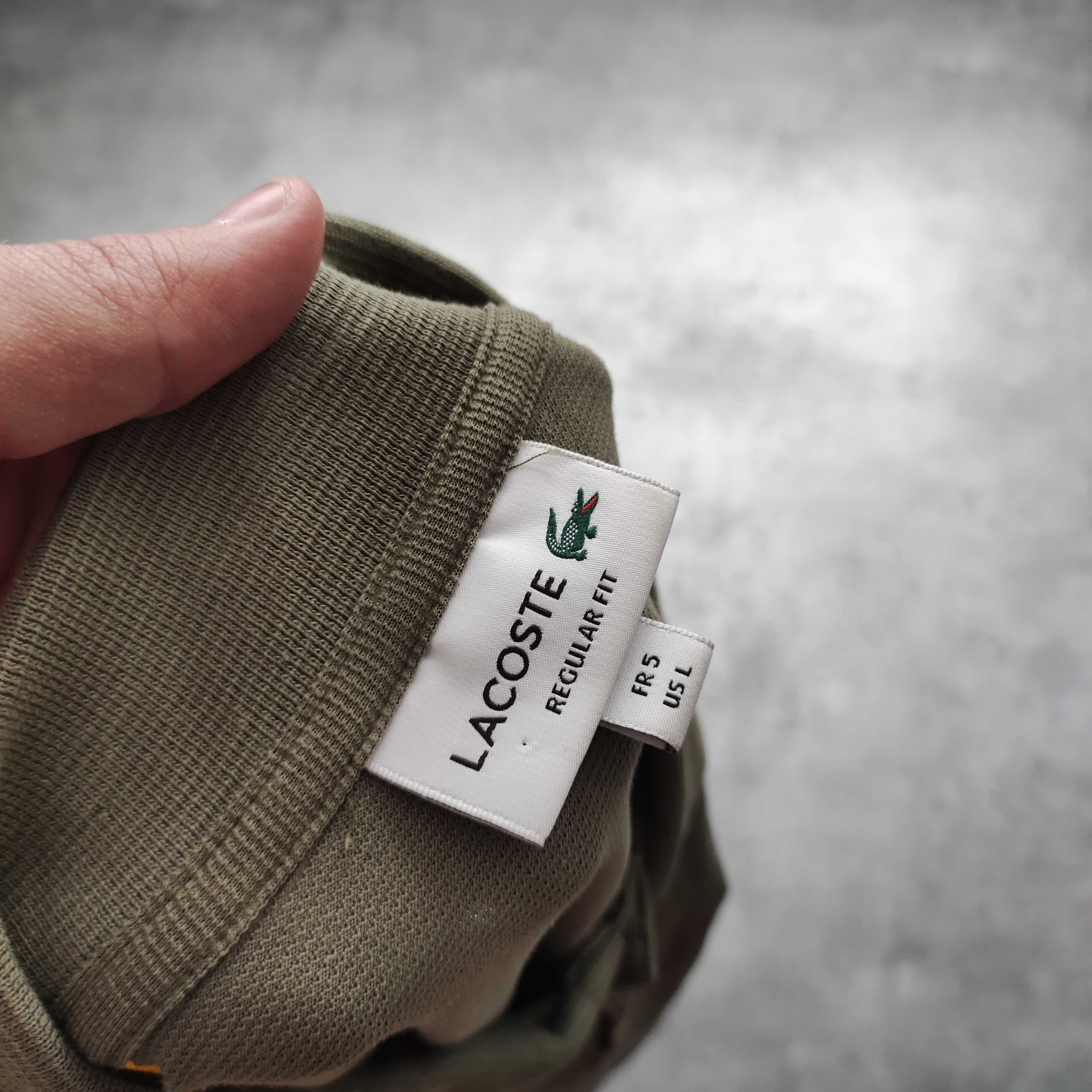 MĘSKA Elegancka PREMIUM Koszulka Polo Trzy-Kolor Lacoste France Haft