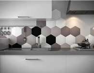 Płytki gresowe szkliwione SOLID HEXAGON grey mat 21,5x25 gat. I