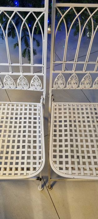 Krzesła metalowe składane x 2 szt