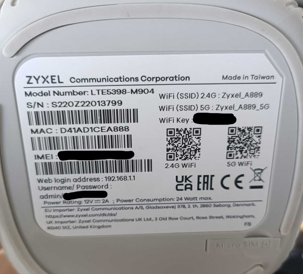 Modem Router ZYXEL LTE5398-M904