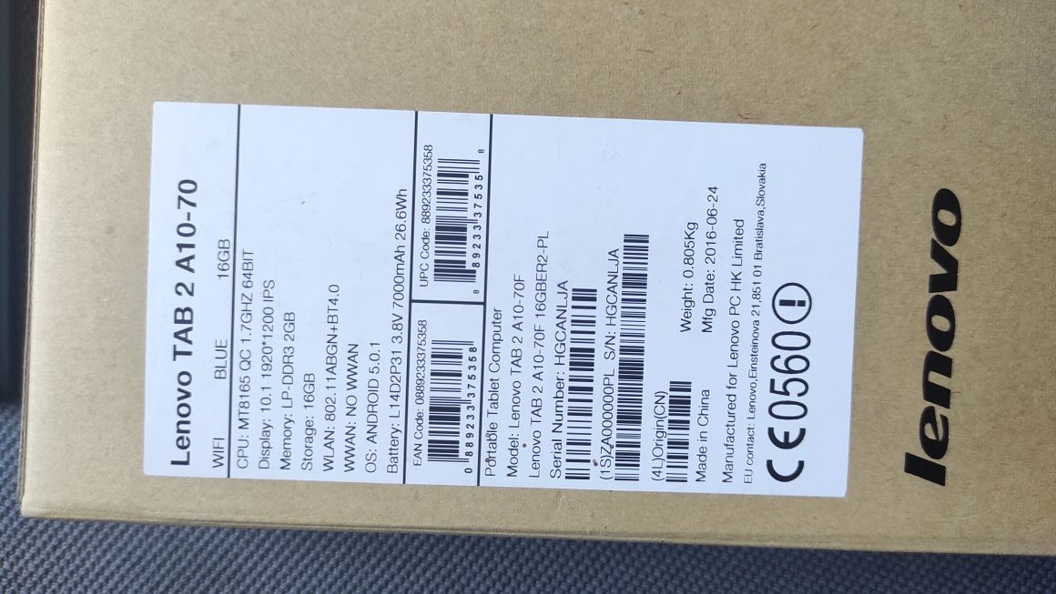 Tablet Lenovo TAB2 A10-70F 2GB/16GB