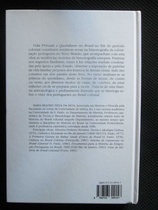 Vida Privada e Quotidiano no Brasil, de Maria Beatriz Nizza da Silva