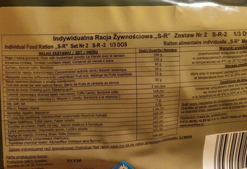 Polskie racje żywnościowe