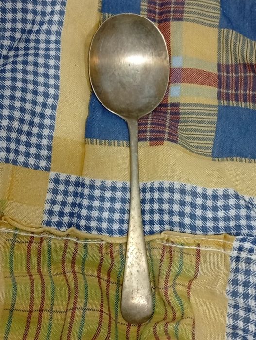 Colher Antiga Rustless Nikel Silver made on Sheffield
