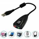 Звуковая карта Usb 5h 7.1 3d с кабелем sound card adapter 3d плата вн