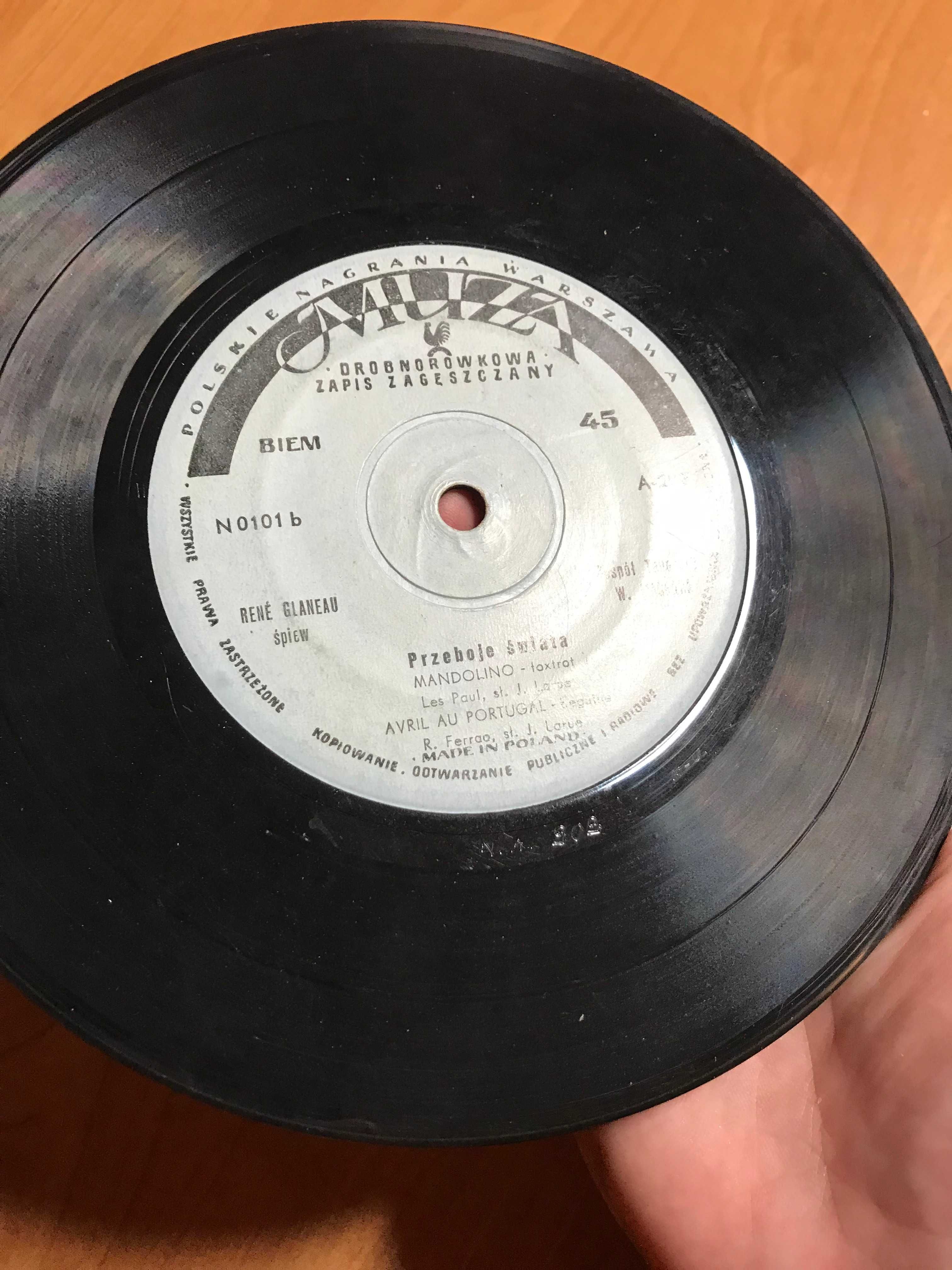 Płyta winylowa PRL 1960r. Rene Glaneau Przeboje świata Bambino  winyl